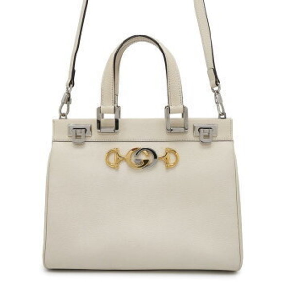 Gucci Handbag Zumi Top Handle Bag Leather Shoulder - Picture 1 of 8